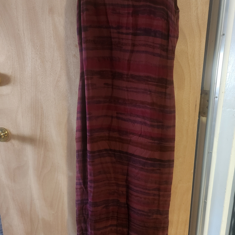 INC International Concepts Burgundy Silk Dress